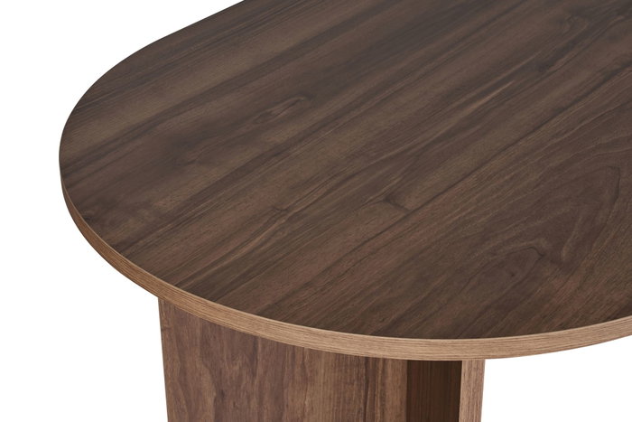 Sablin - Mesa de Comedor Venezia Walnut, 180x90x75 cm, Melamina Nogal, Moderna Escandinava, Capacidad de Carga 70 kg
